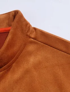 Clearance OUKU Men's Lightweight Jacket Transition Jacket Casual Jacket Vacation Daily Wearproof Pocket Fall & Winter Plain Fashion Classic Stand Collar Regular Black Navy Blue Orange Coffee Jacket