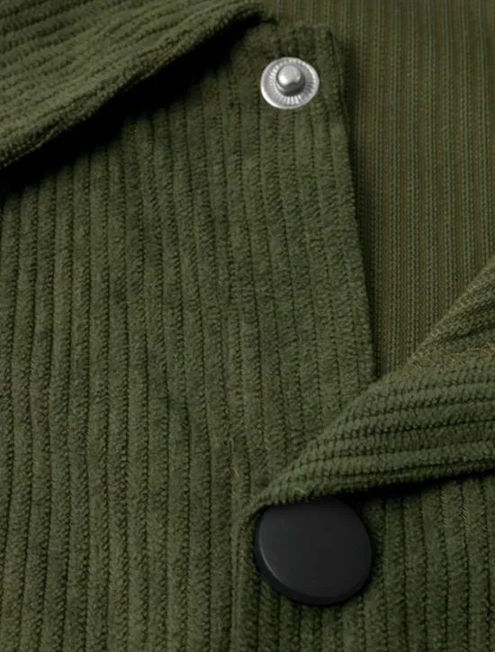 Outlet OUKU Men's Lightweight Jacket Trucker Jacket Shacket Daily Vacation Pocket Spring & Fall Plain Fashion Classic Lapel Regular Black Green Gray Jacket