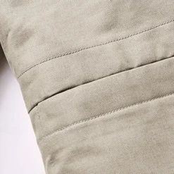 Online OUKU Men's Lightweight Jacket Trucker Jacket Outdoor Jacket Summer Jacket Daily Wear Workfashion Windproof Buttons Inside Pocket Spring Fall Plain Stylish Business Shirt Collar Regular Black khaki Army