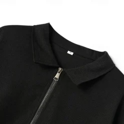 Clearance OUKU Men's Lightweight Jacket Waffle Jacket Summer Jacket Shirt Jacket Vacation Daily Soft Pocket Spring & Fall Plain Fashion Classic Lapel Regular Waffle Fabric Black White Blue Khaki Gray Jacket