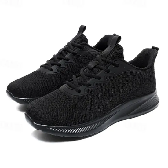 New OUKU Men's Lightweight Red Mesh Running Shoes - Breathable Athletic Sneakers for Sports and Casual Wear