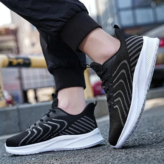 New OUKU Men's Lightweight Red Mesh Running Shoes - Breathable Athletic Sneakers for Sports and Casual Wear