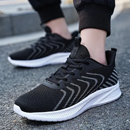 New OUKU Men's Lightweight Red Mesh Running Shoes - Breathable Athletic Sneakers for Sports and Casual Wear