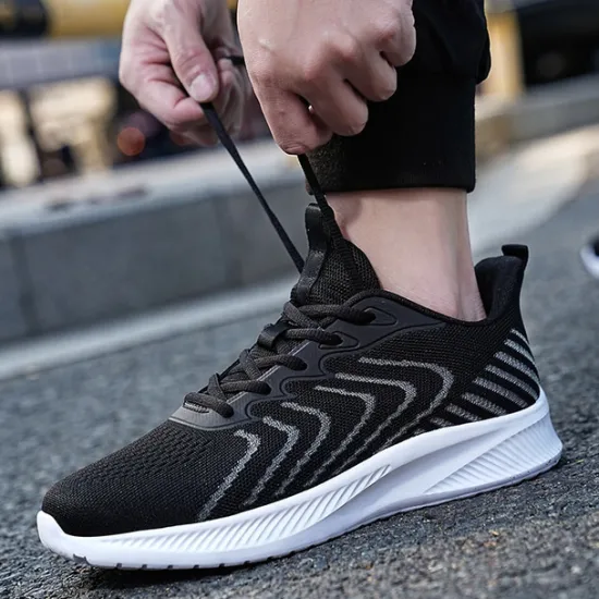 New OUKU Men's Lightweight Red Mesh Running Shoes - Breathable Athletic Sneakers for Sports and Casual Wear