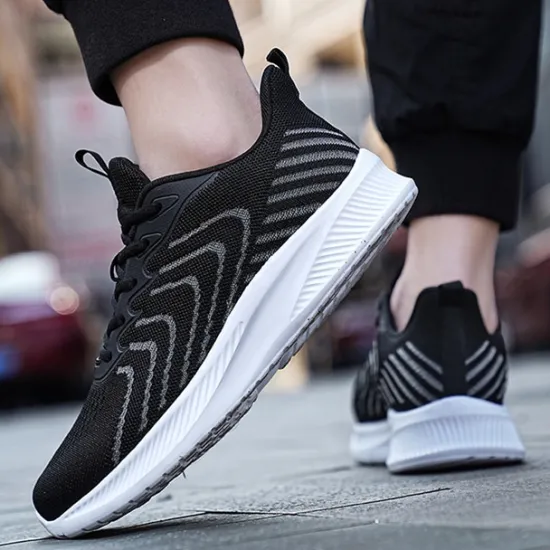 New OUKU Men's Lightweight Red Mesh Running Shoes - Breathable Athletic Sneakers for Sports and Casual Wear
