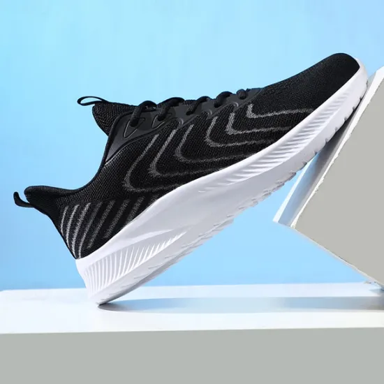 New OUKU Men's Lightweight Red Mesh Running Shoes - Breathable Athletic Sneakers for Sports and Casual Wear