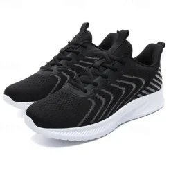 New OUKU Men's Lightweight Red Mesh Running Shoes - Breathable Athletic Sneakers for Sports and Casual Wear