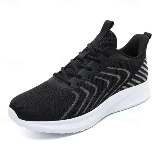 New OUKU Men's Lightweight Red Mesh Running Shoes - Breathable Athletic Sneakers for Sports and Casual Wear