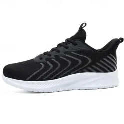 New OUKU Men's Lightweight Red Mesh Running Shoes - Breathable Athletic Sneakers for Sports and Casual Wear