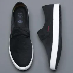 Discount OUKU Men's Lightweight Slip-On Canvas Sneakers – Breathable Casual Shoes for Everyday Wear and Travel