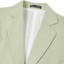 Best OUKU Men's Linen Blazer Sport Coat Notch Collar Lightweight Casual Solid Colored Blazer Standard Fit Single Breasted Two-buttons Sage