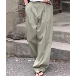 Online OUKU Men's Linen Pants Cotton Pants Trousers Summer Pants Pocket Straight Leg Plain Comfort Breathable Vacation Daily Holiday Hawaiian Boho Army Green Navy Blue