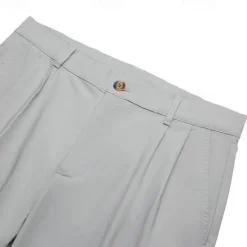 New OUKU Men's Linen Pants Summer Pants Buttons Front Pocket Straight Leg Plain Comfort Breathable Casual Daily Holiday Fashion Basic Black White