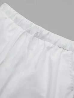 Discount OUKU Men's Linen Pants Summer Pants Cropped Pants Beach Pants Drawstring Elastic Waist Plain Comfort Breathable Calf-Length Casual Daily Holiday Fashion Classic Style Black White