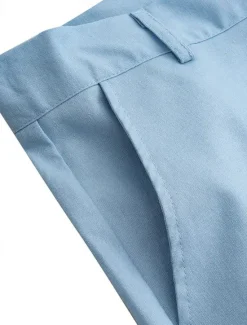 Hot OUKU Men's Linen Pants Trousers Summer Pants Beach Pants Front Pocket Straight Leg Plain Comfort Breathable Casual Daily Holiday Fashion Basic Black White