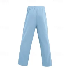 New OUKU Men's Linen Pants Trousers Summer Pants Beach Pants Drawstring Elastic Waist Straight Leg Plain Comfort Breathable Vacation Daily Holiday Hawaiian Boho Black White