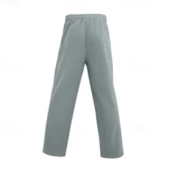New OUKU Men's Linen Pants Trousers Summer Pants Beach Pants Drawstring Elastic Waist Straight Leg Plain Comfort Breathable Vacation Daily Holiday Hawaiian Boho Black White