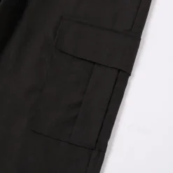 Clearance OUKU Men's Linen Pants Trousers Summer Pants Multi Pocket Straight Leg Plain Comfort Breathable Full Length Outdoor Daily Going out Fashion Streetwear Black White