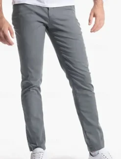 OUKU Men's Linen Pants Trousers Chinos Summer Pants Pocket Plain Comfort Breathable Vacation Daily Holiday Simple Casual Black Khaki