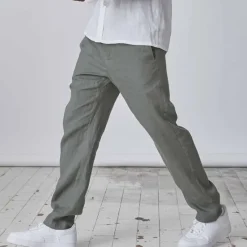 Hot OUKU Men's Linen Pants Trousers Summer Pants Pocket Plain Comfort Breathable Daily Casual Black White
