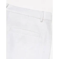 Online OUKU Men's Linen Pants Trousers Summer Pants Front Pocket Straight Leg Plain Comfort Breathable Casual Daily Holiday Fashion Basic Black White