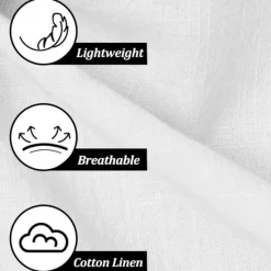 Online OUKU Men's Linen Pants Trousers Summer Pants Front Pocket Straight Leg Plain Comfort Breathable Casual Daily Holiday Fashion Basic Black White