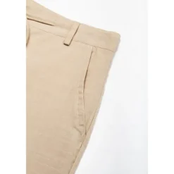 OUKU Men's Linen Pants Trousers Summer Pants Beach Pants Front Pocket Straight Leg Plain Comfort Breathable Casual Daily Holiday Fashion Basic Black White