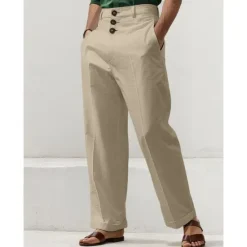 Clearance OUKU Men's Linen Pants Trousers Summer Pants Beach Pants Front Pocket Straight Leg Plain Comfort Breathable Casual Daily Holiday Fashion Basic Black White