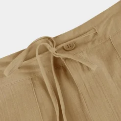 Sale OUKU Men's Linen Pants Trousers Summer Pants Pocket Plain Comfort Breathable Outdoor Daily Going out Fashion Casual White Khaki