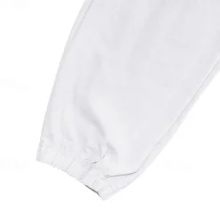 New OUKU Men's Linen Pants Trousers Summer Pants Beach Pants Pocket Drawstring Elastic Waist Plain Comfort Breathable Vacation Daily Holiday Hawaiian Boho Black White