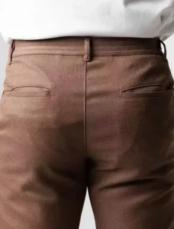 Best OUKU Men's Linen Pants Trousers Chinos Summer Pants Pocket Plain Comfort Breathable Vacation Daily Holiday Simple Casual Dark Brown Black