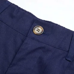 OUKU Men's Linen Shorts Dress Shorts Summer Shorts Beach Shorts Pleated Shorts Pocket Pleats Straight Leg Plain Comfort Breathable Knee Length Outdoor Casual Daily Vacation Fashion Black White