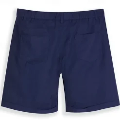 OUKU Men's Linen Shorts Dress Shorts Summer Shorts Beach Shorts Pleated Shorts Pocket Pleats Straight Leg Plain Comfort Breathable Knee Length Outdoor Casual Daily Vacation Fashion Black White