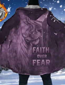 Clearance OUKU Men's Lion Letter Graphic Prints Winter Coat Fleece Jacket Coat Warm Breathable Comfortable Fashion Streetwear Sport Sports & Outdoor Daily Wear Going out Zipper Pocket Print Fall & Winter Hoodie