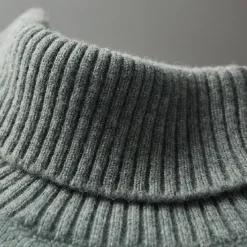 Outlet OUKU Men's Merino Wool Turtleneck Sweater Knit Solid Color Turtleneck Knitwear Elegant Christmas Outdoor Clothing Apparel Fall Winter Black White S M L