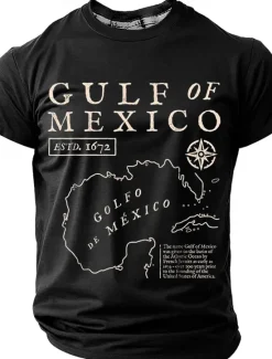 Discount OUKU Men's Mexico Funny T Shirt Short Sleeve T shirt 3D Print Crew Neck Shirt Fashion Daily Street Daily Black Blue Green Summer Spring Clothing Apparel S M L XL XXL XXXL