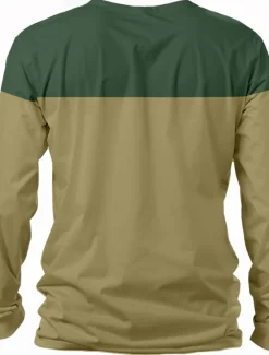 Best OUKU Men's Motorcycle T Shirt Henley Shirt Long Sleeve T shirt 3D Print Crew Neck Shirt Designer Retro Vintage Street Casual Summer Spring Fall Clothing Apparel S M L XL 2XL 3XL Khaki