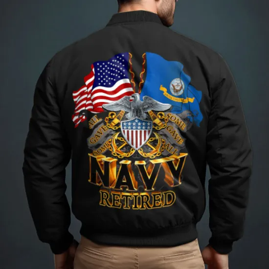 New OUKU Men's National Flag Bomber Jacket Coat Outdoor Sports Vintage Casual Daily Wear Vacation Going out Printing Denim Fall & Winter Standing Collar Long Sleeve Black Red Army Green