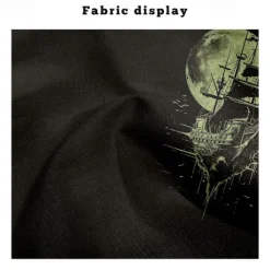 Best OUKU Men's Nautical Sailboat Halloween Costumes Button Up Shirt Printed Shirts Short Sleeve Hawaiian Resort Vacation Holiday Daily Wear Summer Standing Collar Print Button-Down Black