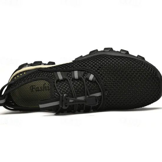 Best OUKU Men's Navy Blue Mesh Hiking Sneakers – Breathable Outdoor Running Shoes with Rugged Sole
