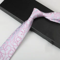 Best OUKU Men's Neckties Fashion Business Jacquard Stripes Geometic Wedding Party Daily Wear
