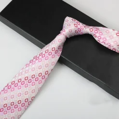 Best OUKU Men's Neckties Fashion Business Jacquard Stripes Geometic Wedding Party Daily Wear