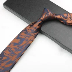 Online OUKU Men's Neckties Fashion Business Jacquard Print Pattern Wedding Party Daily Wear