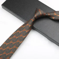 Online OUKU Men's Neckties Fashion Business Jacquard Print Pattern Wedding Party Daily Wear