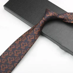 Online OUKU Men's Neckties Fashion Business Jacquard Print Pattern Wedding Party Daily Wear