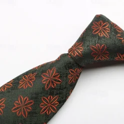 Online OUKU Men's Neckties Fashion Business Jacquard Print Pattern Wedding Party Daily Wear