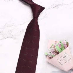 Best OUKU Men's Neckties Fashion Business Classic Elk Wedding Party Daily Wear