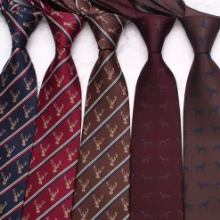 Best OUKU Men's Neckties Fashion Business Classic Elk Wedding Party Daily Wear