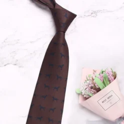 Best OUKU Men's Neckties Fashion Business Classic Elk Wedding Party Daily Wear