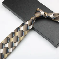 Sale OUKU Men's Neckties Fashion Business Print Pattern Wedding Party Daily Wear